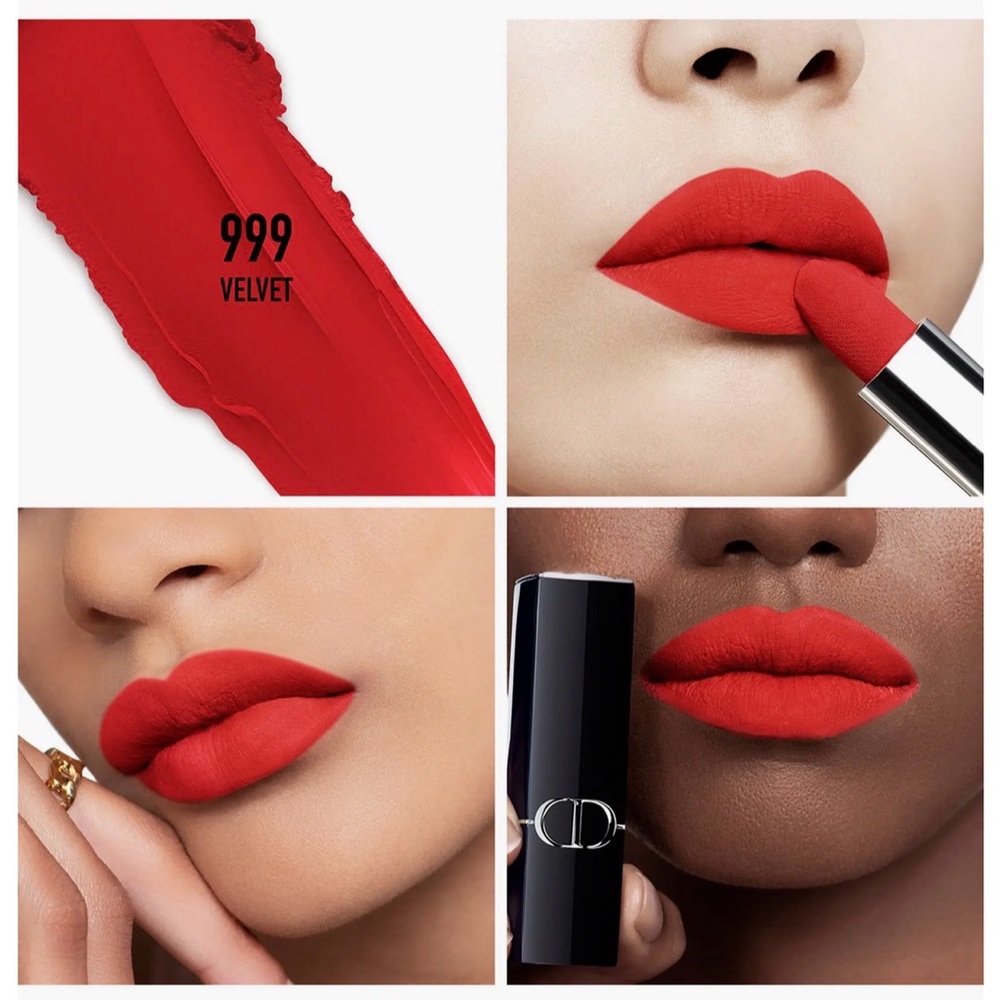 NEW Dior Rouge Dior Velvet Lipstick 999 - Picture 5 of 6
